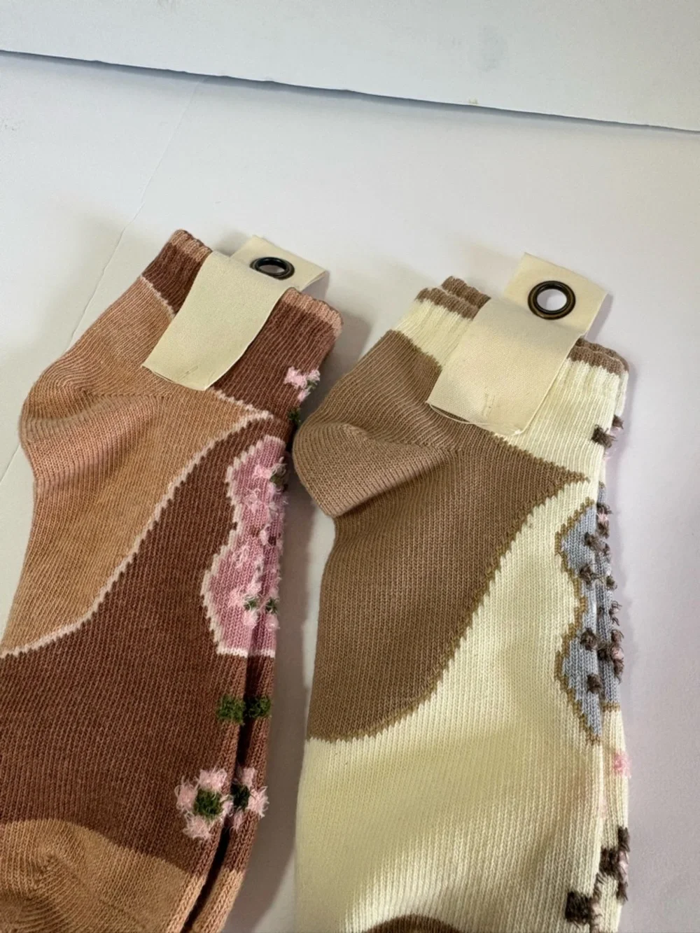 Set of 2 NWT Free People Super Short Raggedy Ankle Socks